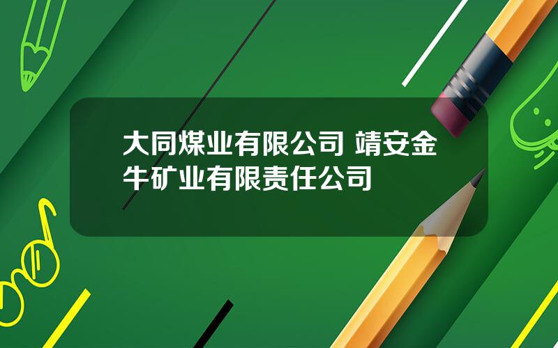 大同煤业有限公司 靖安金牛矿业有限责任公司